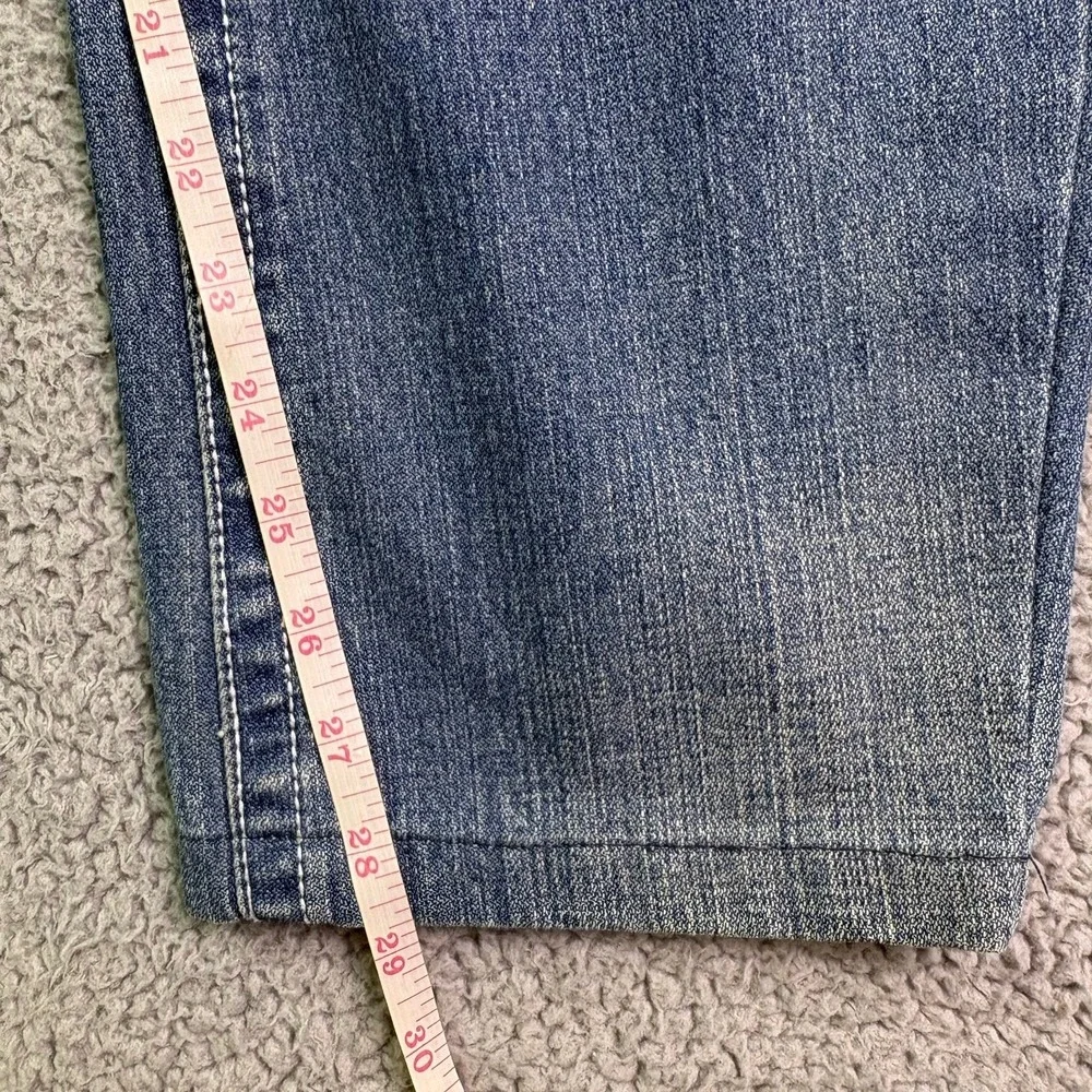 VTG Y2K True Religion Jeans Mens Blue 36x28 Flap Back Streetwear USA Stitch